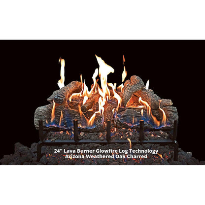 Grand Canyon Lava Front View 24" Variable Electronic Ignition Natural Gas Vented Burner
