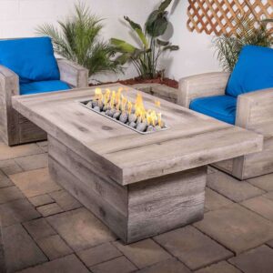 Grove Wood Grain Fire Pit by The Outdoor Plus - Free Cover Included