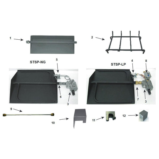 Heatilator 24" Safety Pilot Propane Gas Hearth Kit for See-Through Fireplace