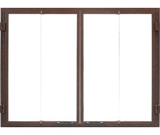 Heatilator Bronze Outdoor Glass Bi-Fold Door for Castlewood 42" Wood Burning Fireplace