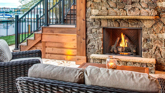 Heatilator Courtyard 36" Traditional Outdoor Natural Gas Fireplace With IntelliFire Ignition System