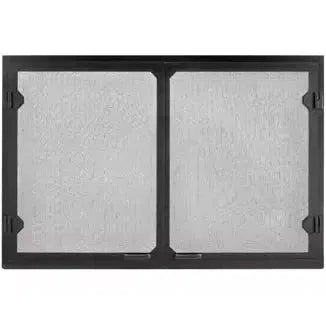 Heatilator Grand Vista 100 Black Cabinet-Style Mesh Doors for Icon 100 50" Wood Burning Fireplace