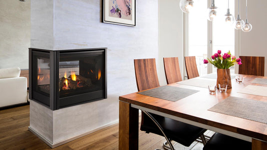 Heatilator Pier 36" Three-Sided Top/Rear Direct Vent Natural Gas Fireplace With IntelliFire Touch Ignition System