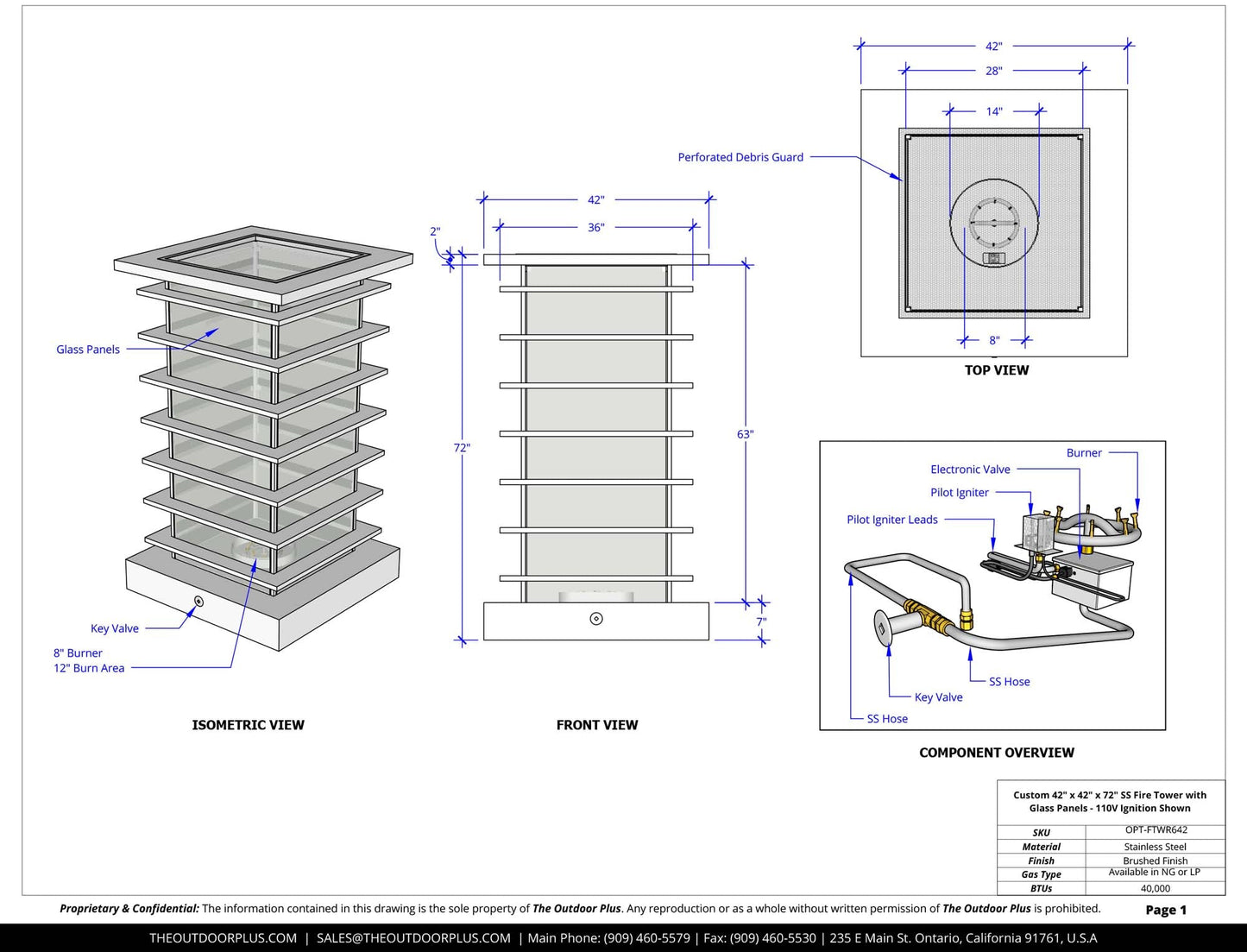 High-Rise Fire Tower by The Outdoor Plus - Free Cover Included