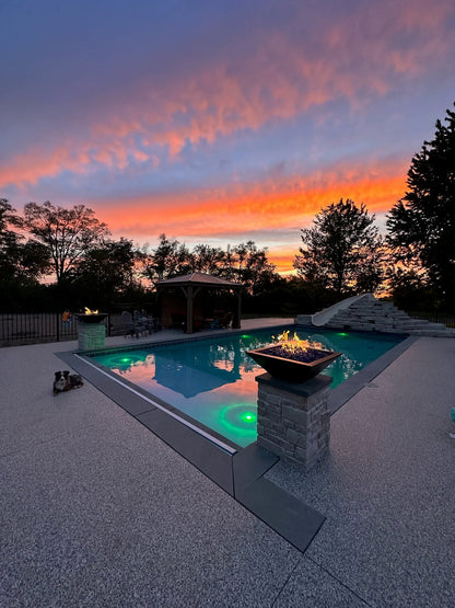 Maya Concrete Fire Bowl by The Outdoor Plus - Free Cover Included