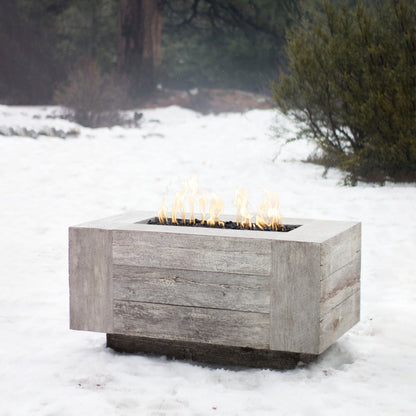 Catalina Wood Grain Fire Pit by The Outdoor Plus - Free Cover Included