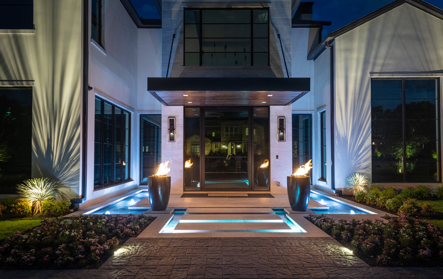 Castillo Concrete Fire Pillar by The Outdoor Plus - Free Cover Included