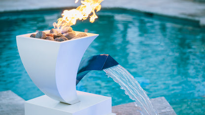 Designer Series Fire Feature 12 - Scupper High Quality Powder Coat Finish by The Outdoor Plus