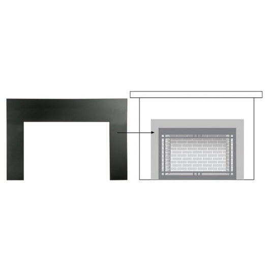 Majestic 50" On Site Customizable Metal Surround for Ruby and Trilliant 25" Gas Fireplace Inserts