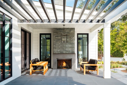 Majestic Courtyard 42" Traditional Outdoor Vent Free Natural Gas Fireplace With Traditional Stacked Concrete Refractory and IntelliFire Ignition System