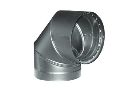 Majestic DVL 6" 90 Degree Black Double-Wall Elbow