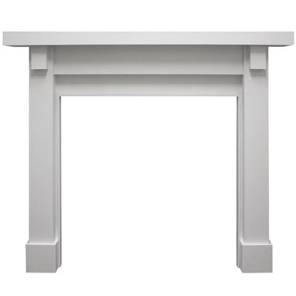 Majestic Design Series Battlefield C 53" Primed MDF Rustic Style Flush Wood Fireplace Mantel With Custom Ebony Stain Color