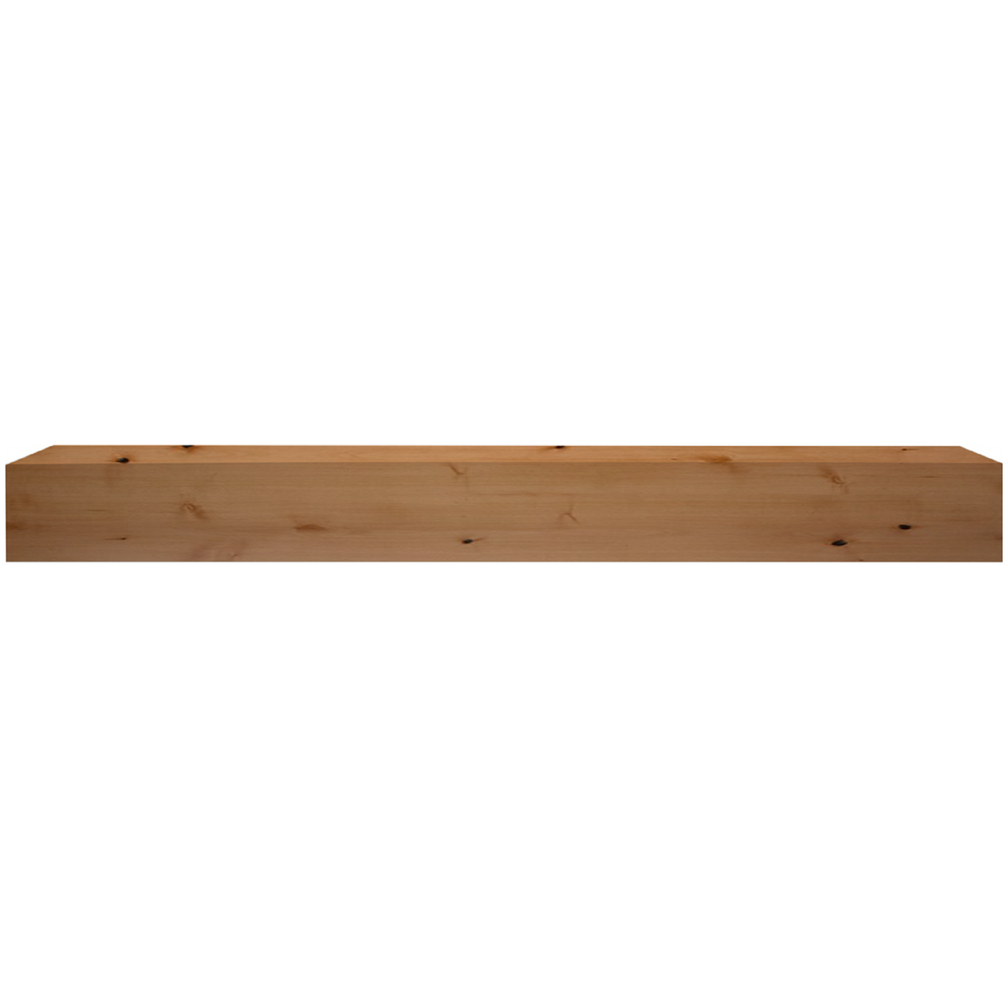 Majestic Design Series Ozark 48" Unfinished Distressed Knotty Alder Transitional Style Wood Mantel Shelf With Custom Whitewash Stain Color