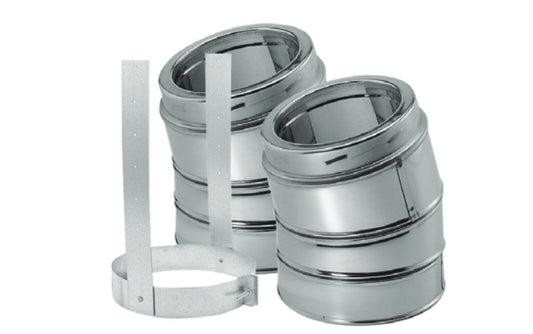 Majestic DuraTech 6" 15 Degree Stainless Steel Elbow Kit