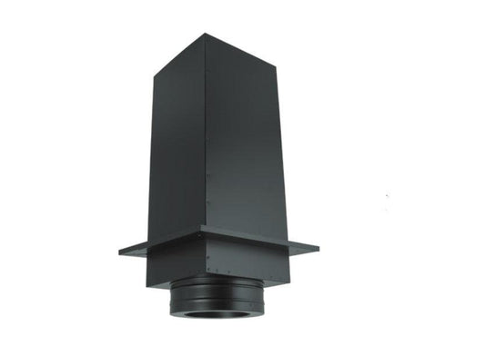 Majestic DuraTech 6" x 24" Black Reduced Clearance Square Ceiling Support Box