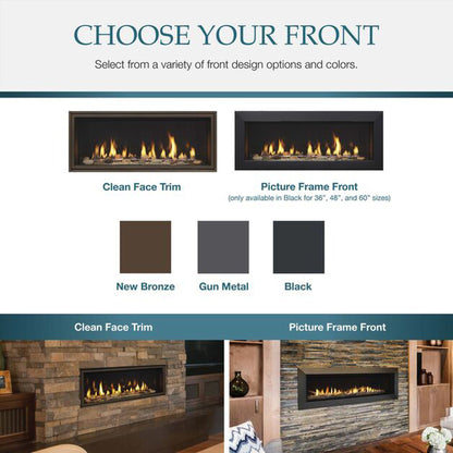 Majestic Echelon II 36" Linear Contemporary Direct Vent Natural Gas Fireplace With IntelliFire Touch Ignition System