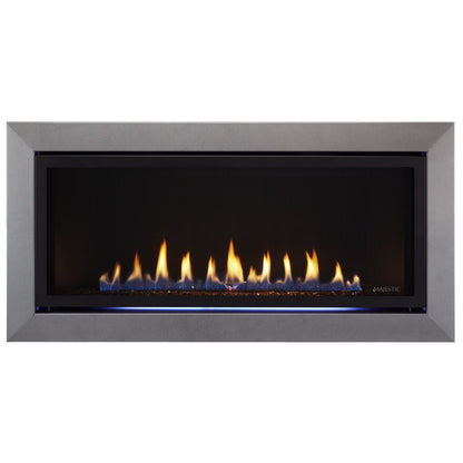 Majestic Jade 42" Linear Contemporary Direct Vent Natural Gas Fireplace With IntelliFire Touch Ignition System