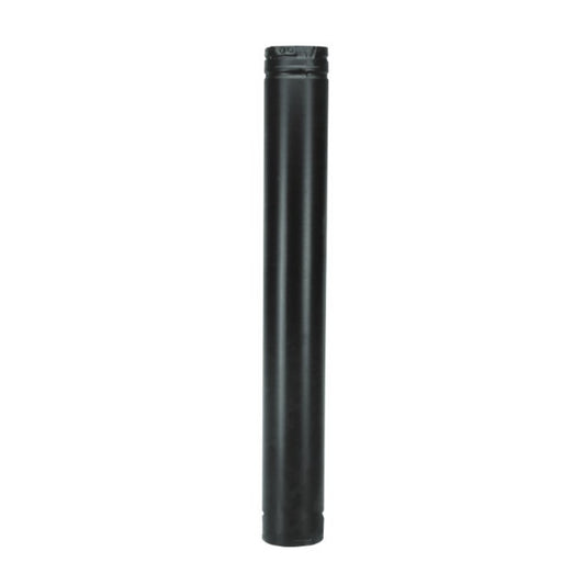 Majestic PelletVent Pro 4" x 6" Black Straight Pipe