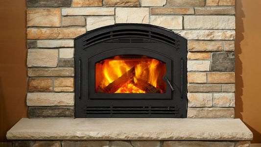 Majestic Pioneer II 40" Traditional Wood Burning Fireplace With Classic Black Front and Single Arch Door