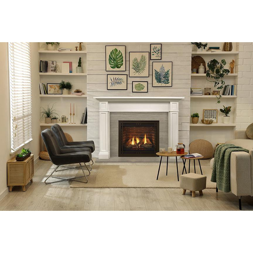 Majestic Quartz Platinum 36" Traditional Top/Rear Direct Vent Propane Gas Fireplace With IntelliFire Touch Ignition System