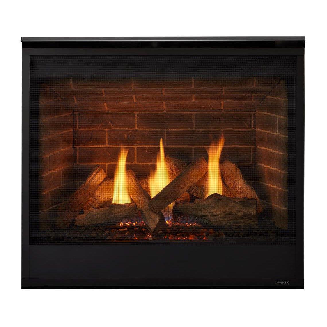 Majestic Quartz Platinum 36" Traditional Top/Rear Direct Vent Propane Gas Fireplace With IntelliFire Touch Ignition System