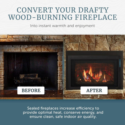 Majestic Ruby 25" Traditional Direct Vent Natural Gas Fireplace Insert With IntelliFire Touch Ignition System