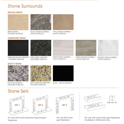 Majestic Select Series Set 1 New Venetian Granite Stone Surround (Must Order In Multiples of 6)