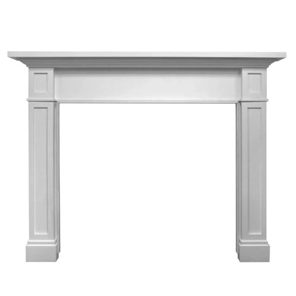Majestic Signature Series Acadia A 44" Primed MDF Traditional Style Flush Wood Fireplace Mantel With Custom Whitewash Stain Color