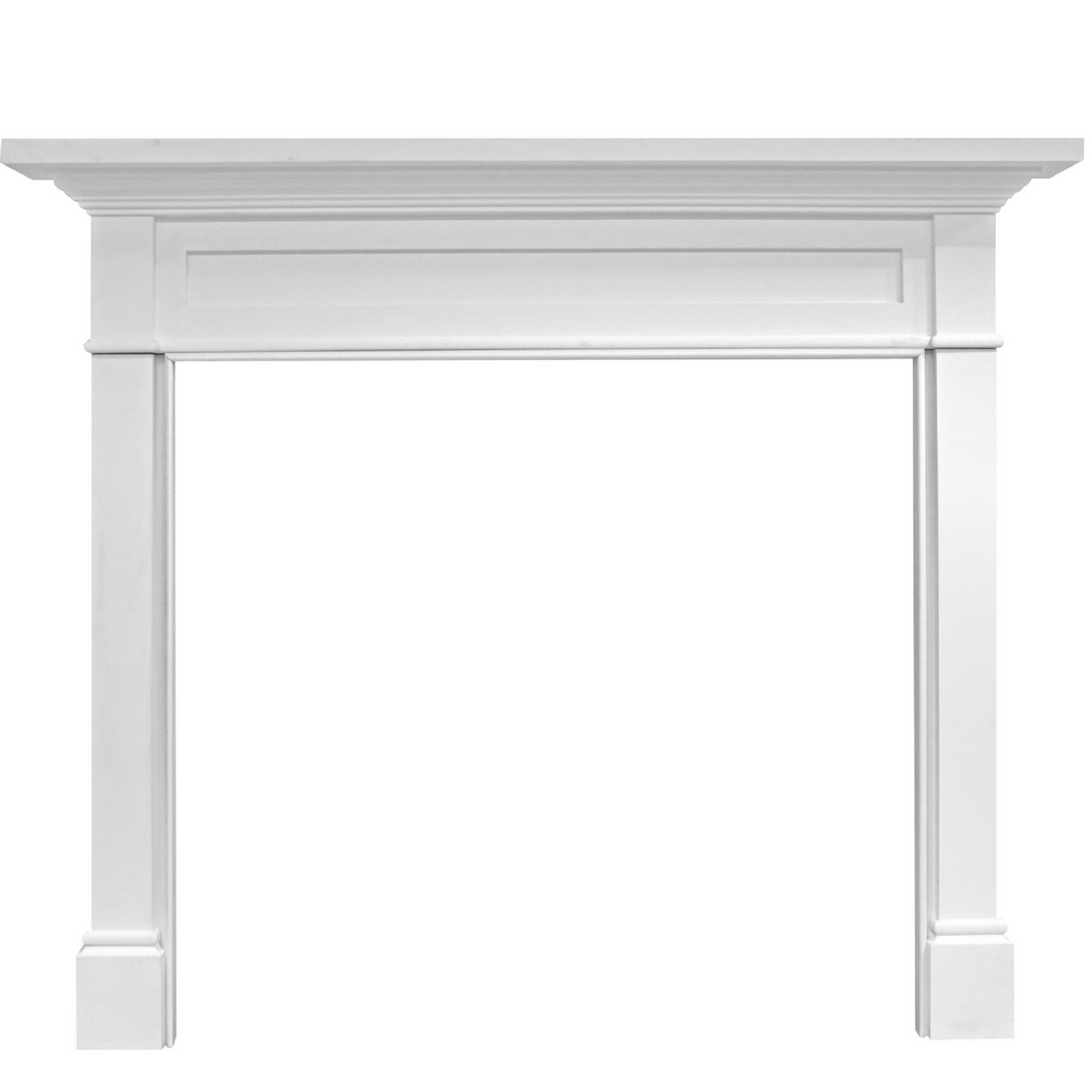 Majestic Signature Series Roxborough A 44" Primed MDF Traditional Style Flush Wood Fireplace Mantel With Custom Whitewash Stain Color