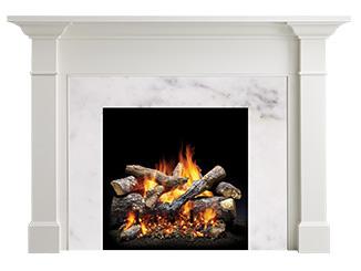 Majestic Design Series Malone C 53" Primed MDF Traditional Style Flush Wood Fireplace Mantel With Custom Provincial Stain Color
