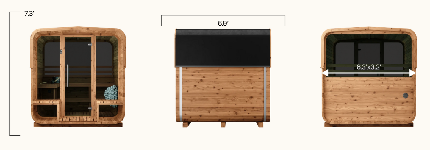 Thermory Natural Square Sauna