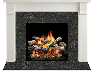 Majestic Signature Series Merritt A 44" Primed MDF Transitional Style Flush Wood Fireplace Mantel With Custom Ebony Stain Color