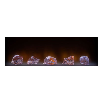 Modern Flames Big Glass Chunk & Glacier Crystal Diamond Glass Accent Kits for Landscape Electric Fireplaces
