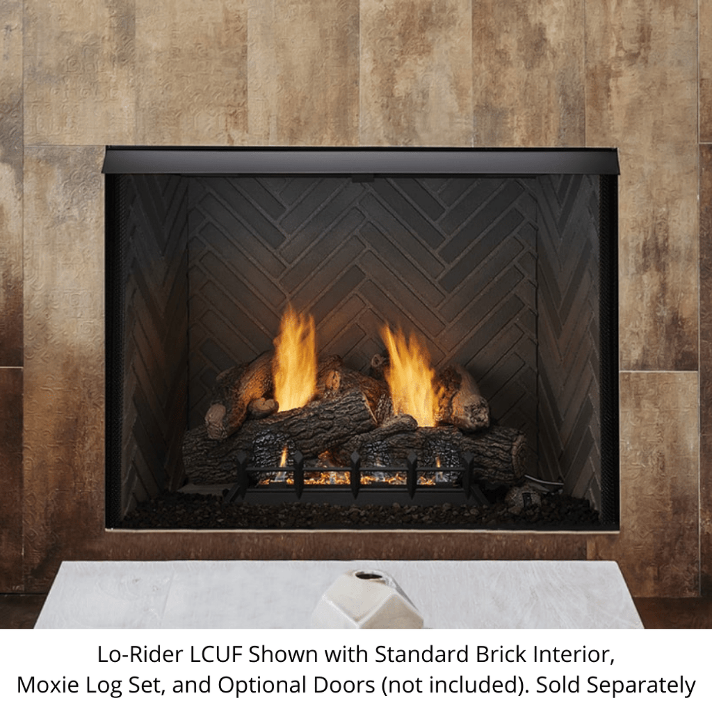 Monessen 32" Lo-Rider LCUF Clean Face Vent Free Firebox with Traditional Refractory Firebrick