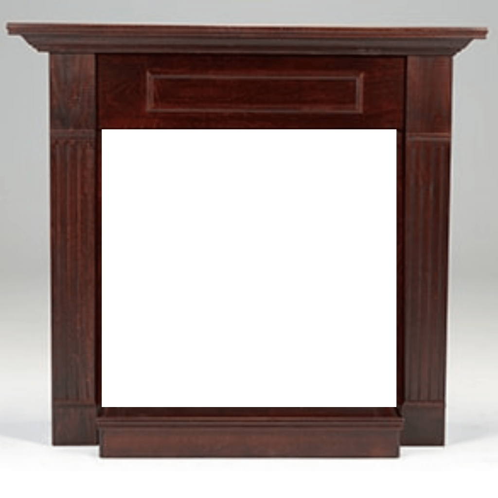 Monessen 32" Unfinished Oak Wall Cabinet Surround With Built-in Hearth For Fireplaces