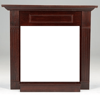 Monessen 32" Unfinished Oak Wall Cabinet Surround With Built-in Hearth For Fireplaces