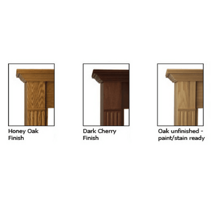 Monessen 32" Unfinished Oak Wall Cabinet Surround With Built-in Hearth For Fireplaces