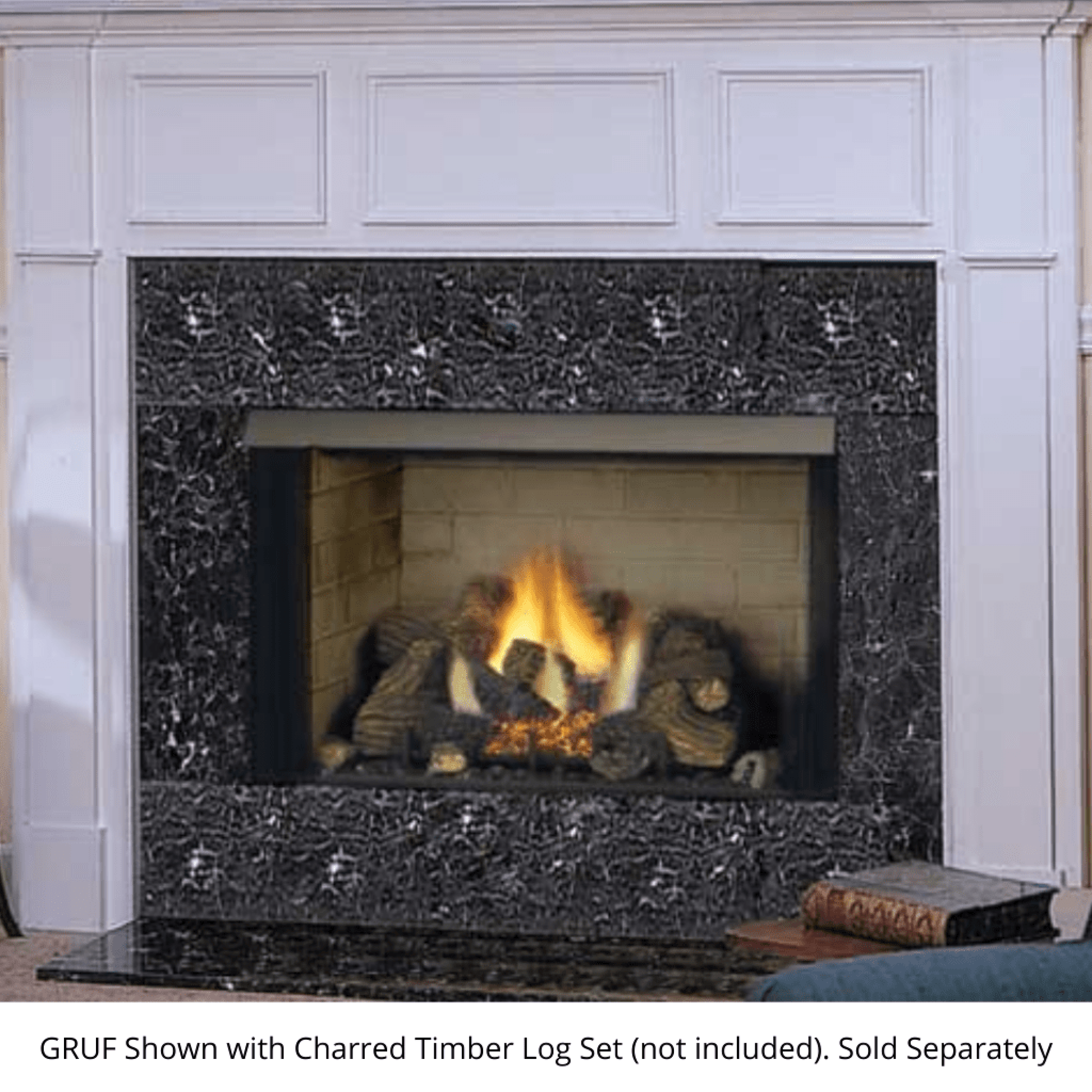 Monessen 36" GCUF/GRUF Series Vent Free Circulating Gas Firebox with Refractory & Cottage Clay Firebrick