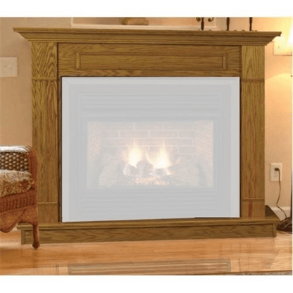 Monessen 36" Honey Oak Surround Wall Mantel Cabinet With Hearth