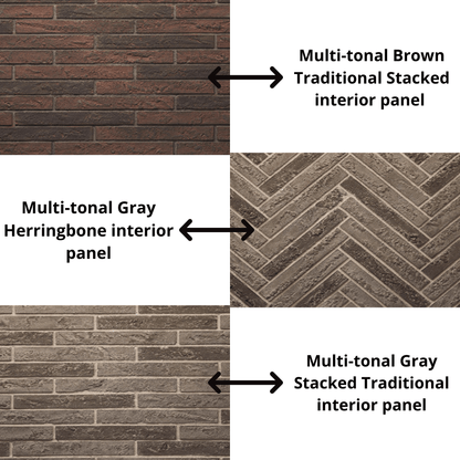 Monessen Lo-Rider 36" Clean Face Vent Free Gas Firebox With Multi-tonal Gray Stacked Traditional Fiber Interior Panels