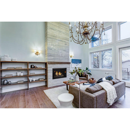 Monessen Attribute 42" Universal Circulating Vent Free Firebox With Radiant Face and Multitonal Gray Reversible Interior Panels