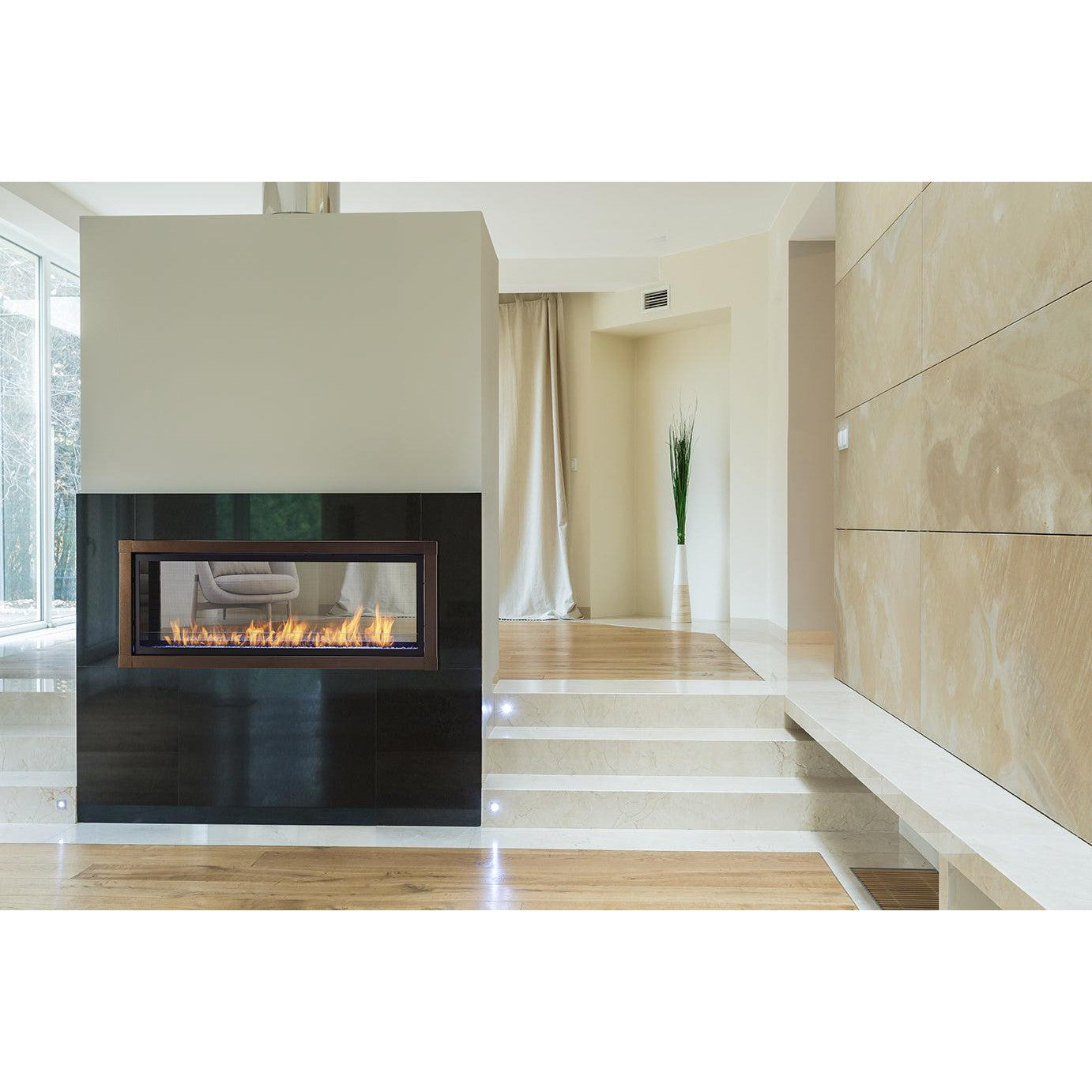 Monessen Artisan 48" Vent Free See-Through Liquid Propane Gas Linear Fireplace With IPI Plus Ignition