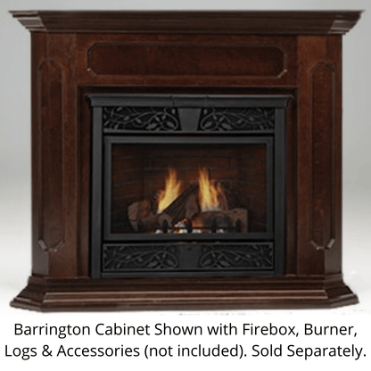 Monessen 52" Unfinished Barrington Adjustable Wood Wall Cabinet For Symphony Fireplace