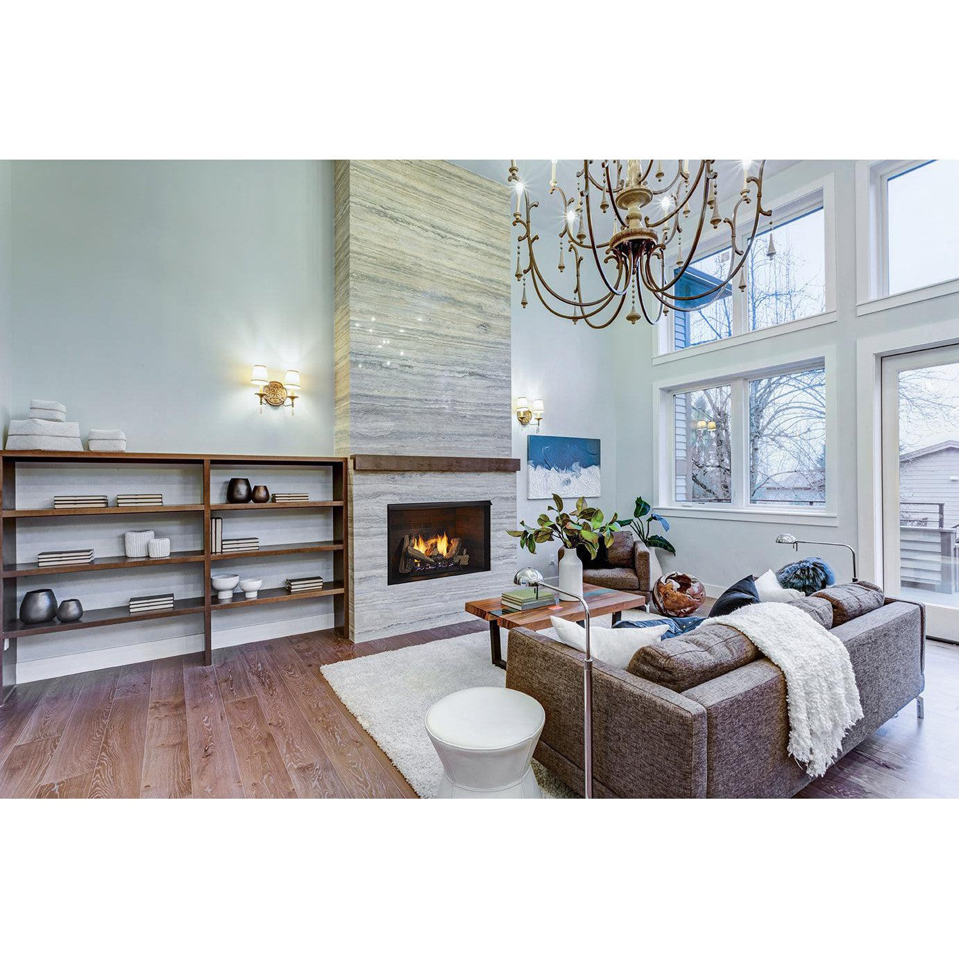 Monessen Attribute 42" Universal Circulating Vent Free Firebox With Radiant Face and Multitonal Brown Reversible Interior Panels