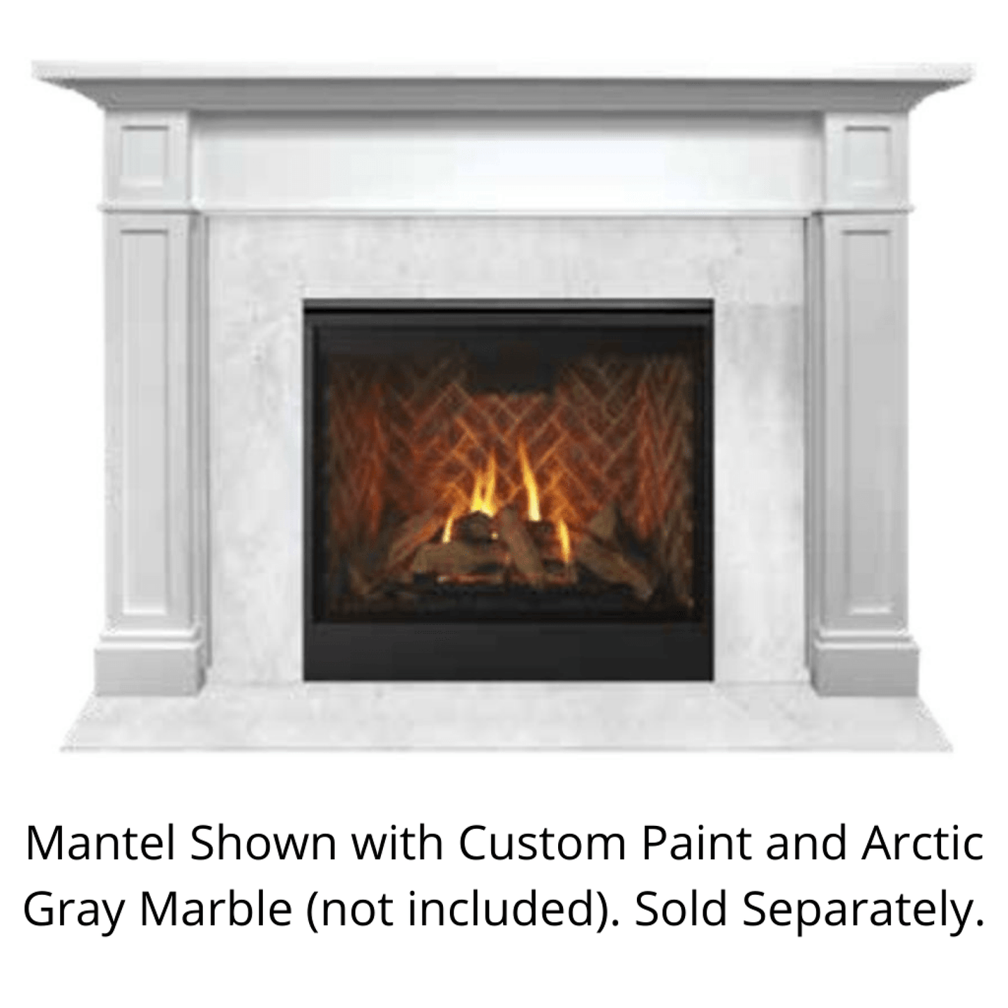 Monessen Signature Series Acadia A 44" Primed MDF Flush Wood Mantel