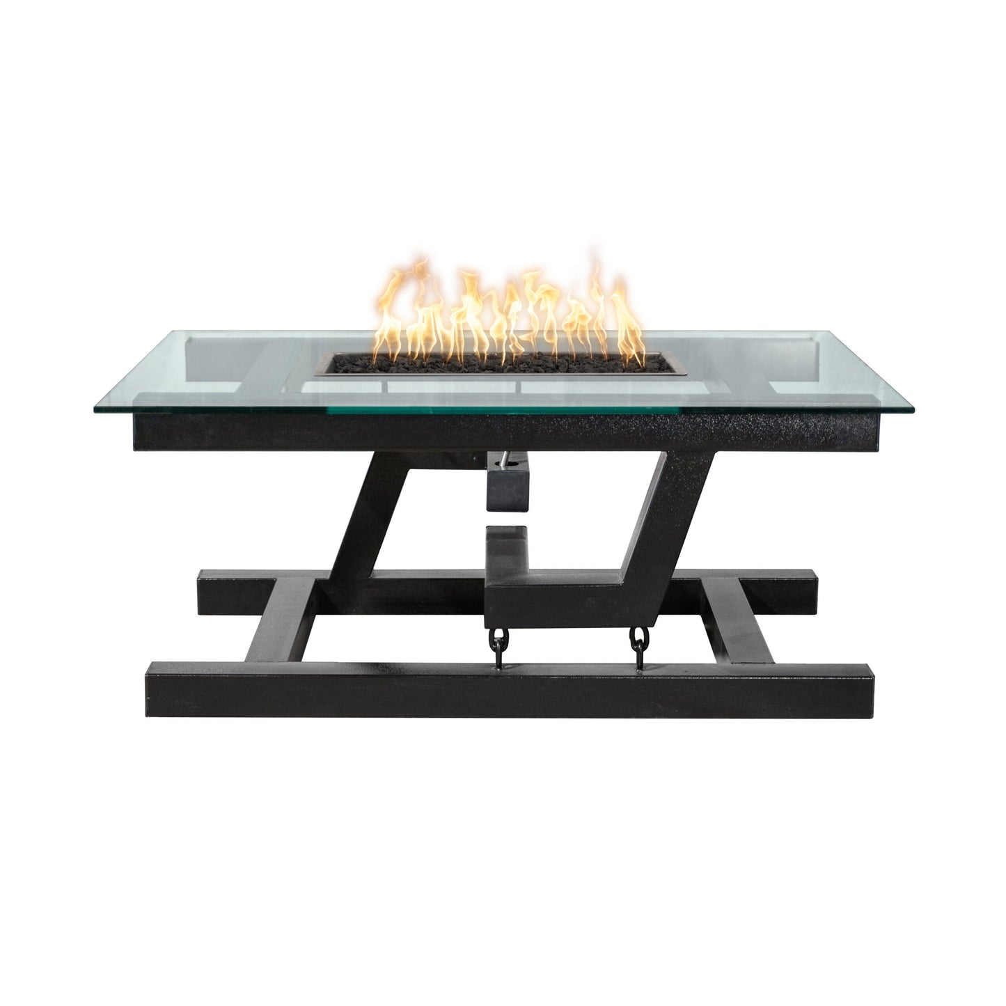 The Outdoor Plus Newton Powder Coated Fire Pit Floating Appearance + Free Cover