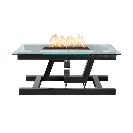 The Outdoor Plus Newton Powder Coated Fire Pit Floating Appearance + Free Cover
