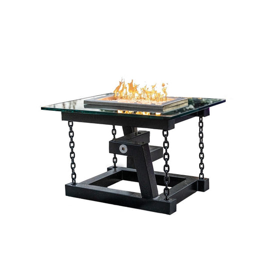 Newton Powder Coated Fire Pit Chain Support by The Outdoor Plus - Free Cover Included
