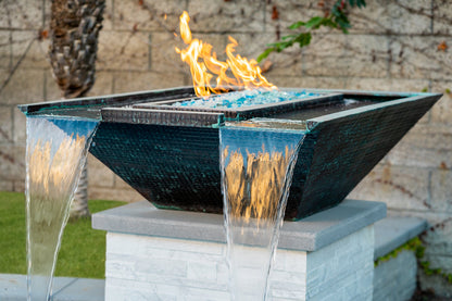 Nile Hammered Copper Fire & Water Bowl by The Outdoor Plus - Free Cover Included