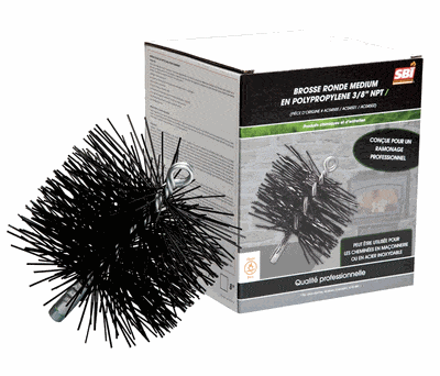 Osburn 6" Round Brush With Polypropylene Bristles